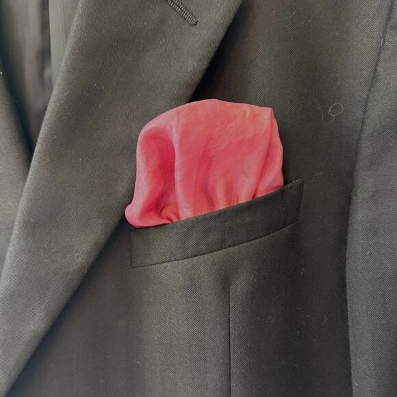 Ted Lapidus Vintage Silk Pocket Square Handkerchief 1980s GVC - Picture 8 of 9